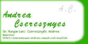 andrea cseresznyes business card