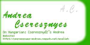 andrea cseresznyes business card